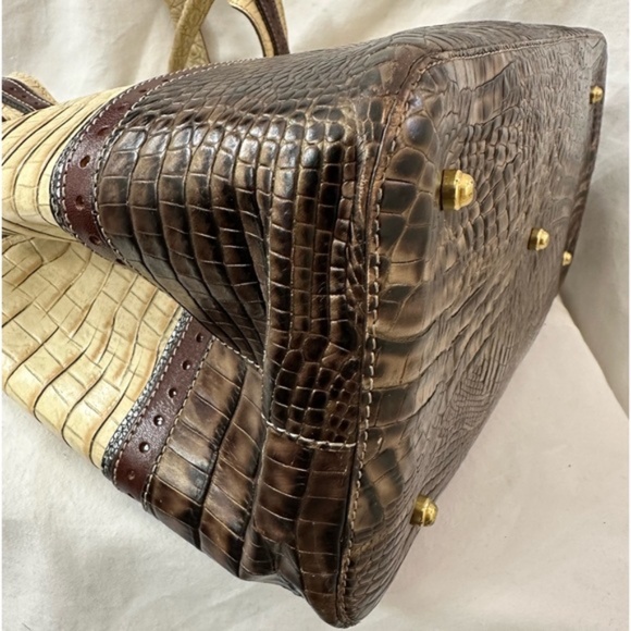 Brahmin Vintage Kylie Oyster Tri-Tone Melbourne Leather - Picture 12 of 15